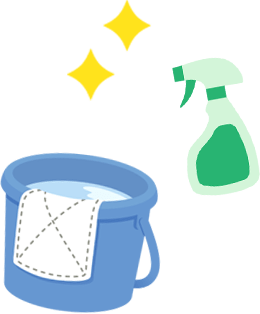 掃除道具のイラスト